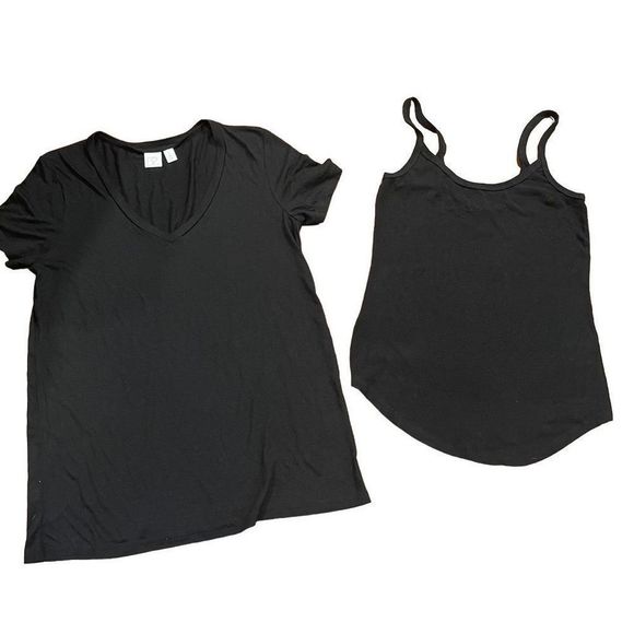 New Bundle of 2 x Nordstrom’s Rack Brands B.P. & Hinge Medium Black Tops - Picture 4 of 5